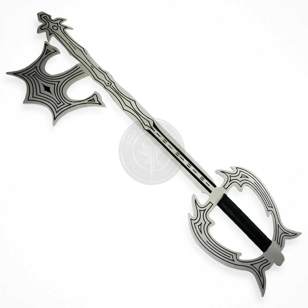 Kingdom Hearts Oblivion Keyblade prop replica with iconic dark wings and chain. Kingdom Heart Oblivion Key Blade Sword Passing - Image 1