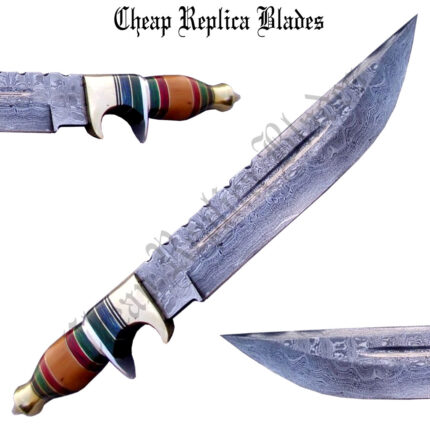 Bowie Damascus Knife-0