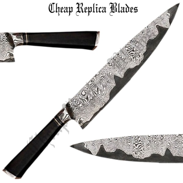 Custom Damascus Kitchen Knife-0