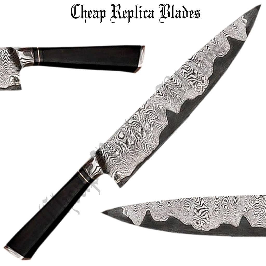 Custom Damascus Kitchen Knife-0