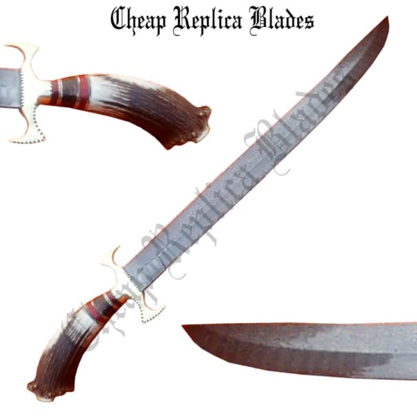 Damacus Fighting Bowie Knife-0