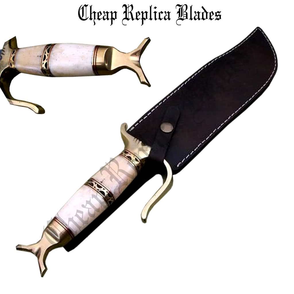 Damascus Bowie Hunting Knife-0