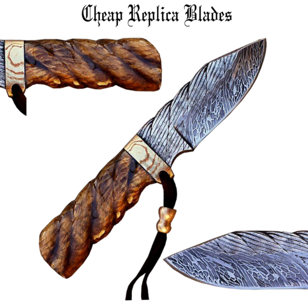 Custom Damascus Clip Point Knife-0