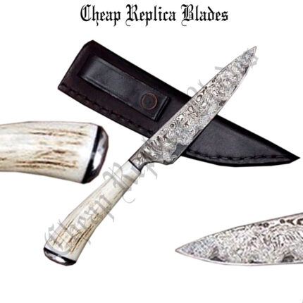 Custom Damascus Integral Knife-0