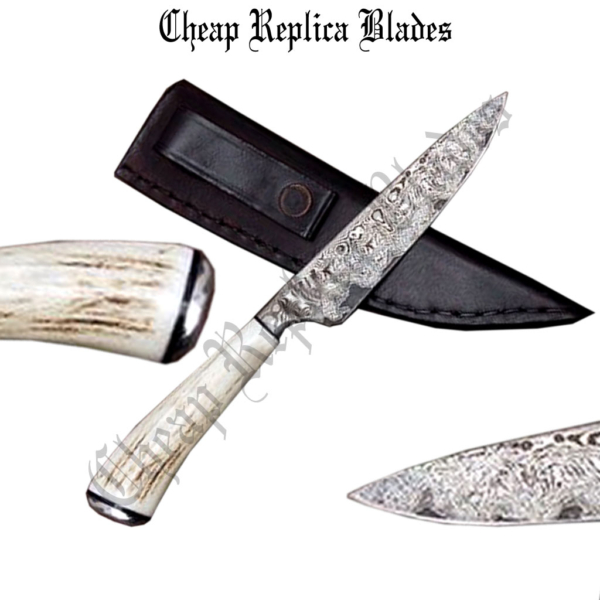 Custom Damascus Integral Knife-0