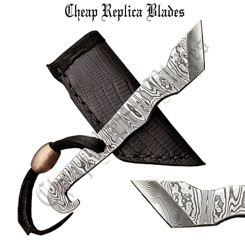 Damascus Bottle Opener Knife-0