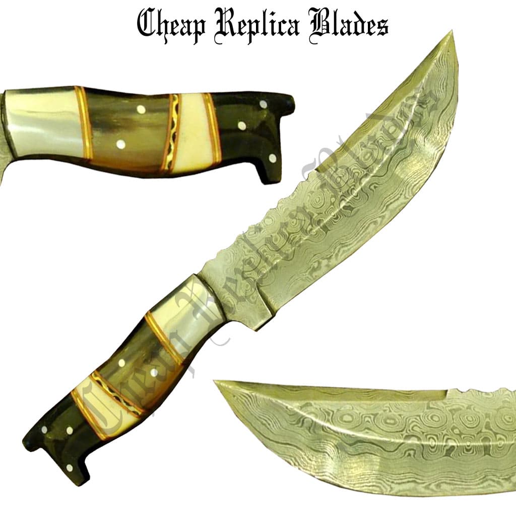 Damascus Collectors Skinning Knife-0