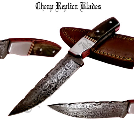 Damascus Hand Made Full Tang Pocket Knife-0