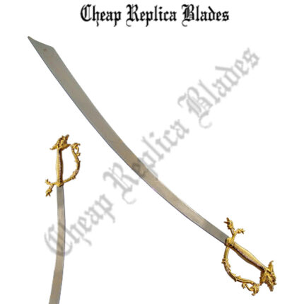 Scimitar Sword with gold handle-0