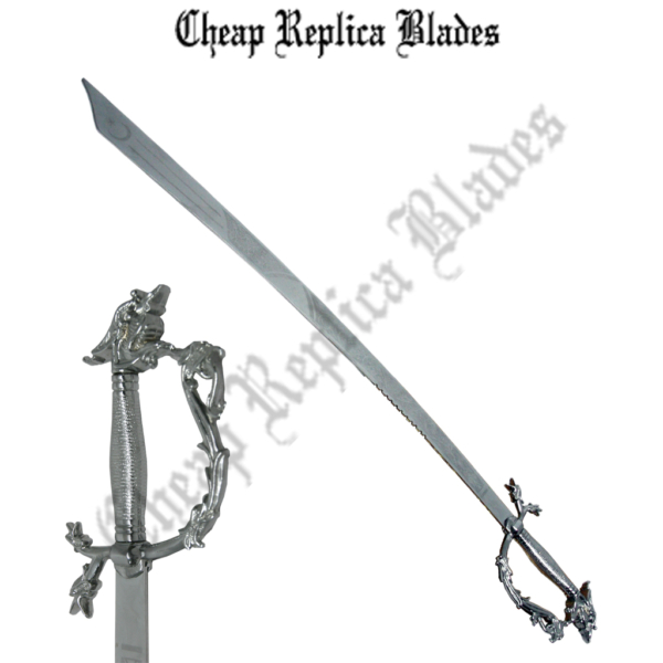 Belly Dance Dragon Scimitar Sword Silver Handle
