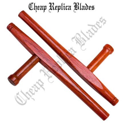 CRB-206 Wooden Red Round Tonfa-0
