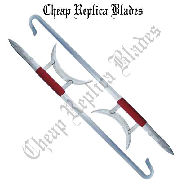 CRB-218 Combat Steel Tiger-Head Hook Swords-0