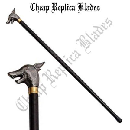 CRB-236 Wolf Walking Sword Cane-0